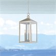 Livex Lighting Nyack 3 Light Outdoor Hanging Lantern in Nickel