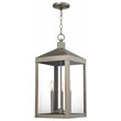 Livex Lighting Nyack 3 Light Outdoor Hanging Lantern in Nickel