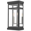 Livex Lighting Hopewell 2 Light Outdoor Wall Lantern in Black