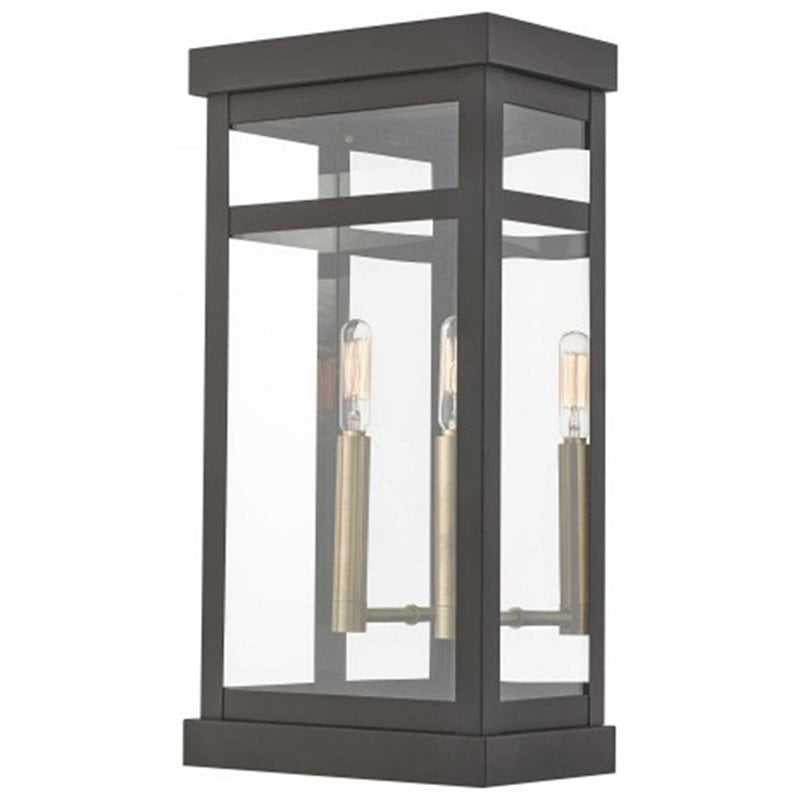 Livex Lighting Hopewell 2 Light Outdoor Wall Lantern in Bronze