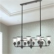Livex Lighting Lawrenceville 8 Light Linear Chandelier in Bronze