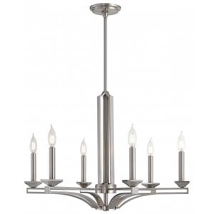 Livex Lighting Trumbull 6 Light Chandelier in Brushed Nickel