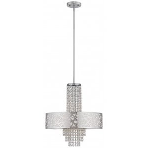 Livex Lighting Allendale 4 Light Pendant Light in Polished Chrome