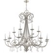Livex Lighting Daphne 18 Light Foyer Chandelier in Brushed Nickel