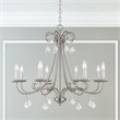 Livex Lighting Daphne 8 Light Chandelier in Brushed Nickel