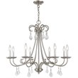 Livex Lighting Daphne 8 Light Chandelier in Brushed Nickel