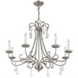 Livex Lighting Daphne 8 Light Chandelier in Brushed Nickel