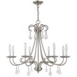 Livex Lighting Daphne 8 Light Chandelier in Brushed Nickel