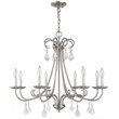 Livex Lighting Daphne 8 Light Chandelier in Brushed Nickel