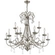 Livex Lighting Daphne 15 Light Foyer Chandelier in Brushed Nickel