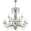Livex Lighting Daphne 15 Light Foyer Chandelier in Brushed Nickel