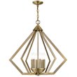 Livex Lighting Prism 6 Light Chandelier in Antique Brass