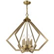 Livex Lighting Prism 6 Light Chandelier in Antique Brass