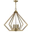 Livex Lighting Prism 6 Light Chandelier in Antique Brass