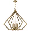 Livex Lighting Prism 6 Light Chandelier in Antique Brass