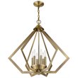 Livex Lighting Prism 6 Light Chandelier in Antique Brass
