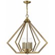 Livex Lighting Prism 6 Light Chandelier in Antique Brass