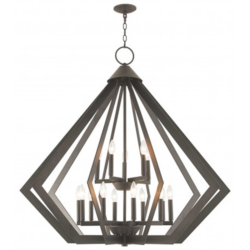 Livex Lighting Prism 15 Light Foyer Chandelier in Bronze