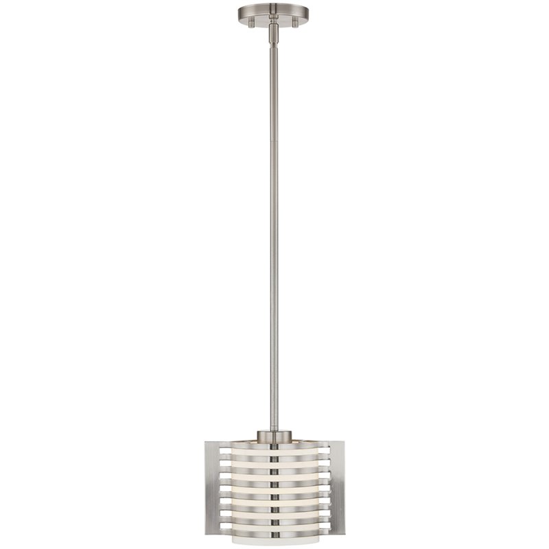 Livex Lighting Hilliard Mini Pendant Light in Brushed Nickel