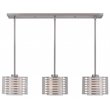 Livex Lighting Hilliard 3 Light Linear Chandelier in Brushed Nickel