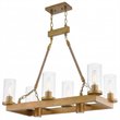 Livex Lighting Metuchen 8 Light Linear Chandelier in Aged Gold