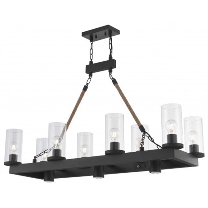 Livex Lighting Metuchen 11 Light Linear Chandelier in Bronze