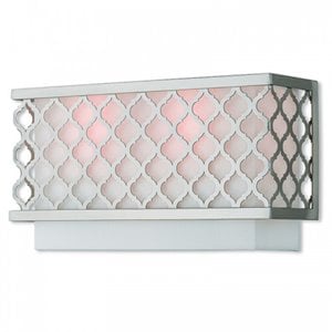 Livex Lighting Arabesque 2 Light ADA Wall Sconce in Brushed Nickel