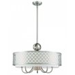 Livex Lighting Arabesque 6 Light Pendant Light in Brushed Nickel