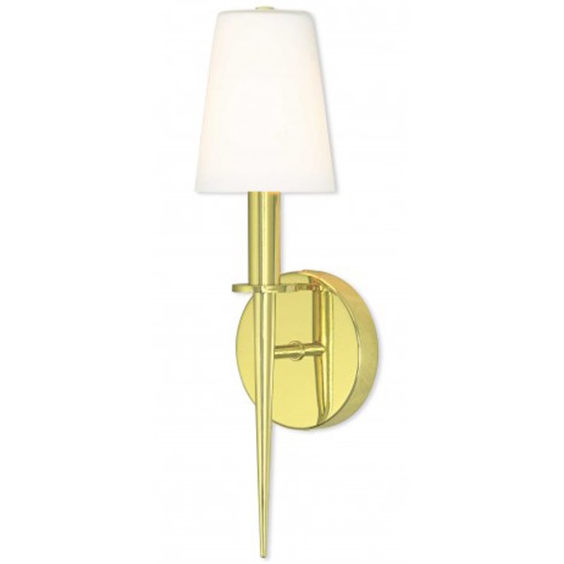 Livex Lighting Witten ADA Wall Sconce in Polished Brass