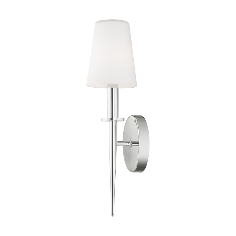 Livex Lighting Witten 1-Light Transitional Metal Wall Sconce in Polished Chrome