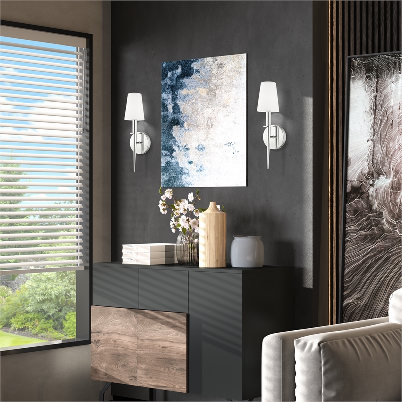 Livex Lighting Witten 1-Light Transitional Metal Wall Sconce in Polished Chrome
