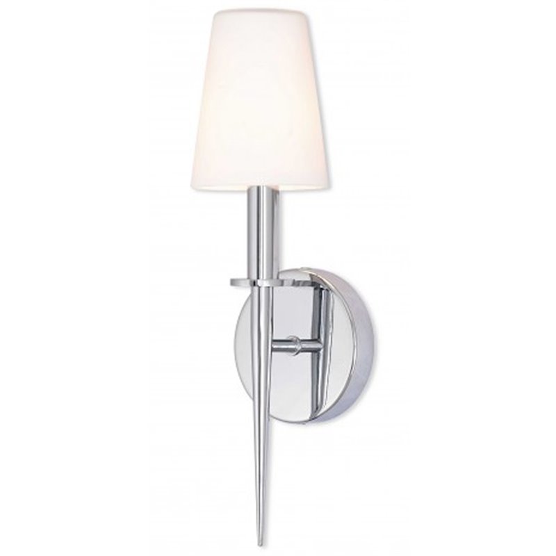 Livex Lighting Witten 1-Light Transitional Metal Wall Sconce in Polished Chrome