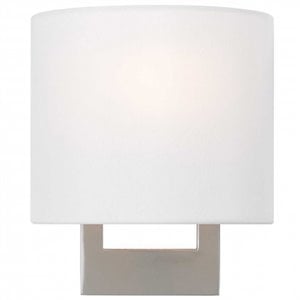 Livex Lighting 8&quot 1-Light Contemporary Metal ADA Wall Sconce in Brushed Nickel