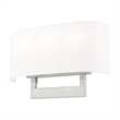 Livex Lighting 3-Light Contemporary Metal & Fabric Wall Sconce in Brushed Nickel