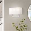 Livex Lighting 3-Light Contemporary Metal & Fabric Wall Sconce in Brushed Nickel