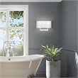 Livex Lighting 3-Light Contemporary Metal & Fabric Wall Sconce in Brushed Nickel