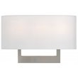 Livex Lighting 3-Light Contemporary Metal & Fabric Wall Sconce in Brushed Nickel