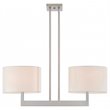 Livex Lighting Hayworth 2 Light Linear Chandelier in Brushed Nickel