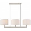 Livex Lighting Hayworth 3 Light Linear Chandelier in Brushed Nickel