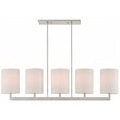 Livex Lighting Hayworth 5 Light Linear Chandelier in Brushed Nickel