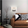 Livex Lighting 2-Light Contemporary Metal & Fabric Wall Sconce in Bronze
