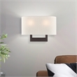 Livex Lighting 2-Light Contemporary Metal & Fabric Wall Sconce in Bronze