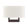 Livex Lighting 2-Light Contemporary Metal & Fabric Wall Sconce in Bronze