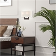 Livex Lighting 2-Light Contemporary Metal & Fabric Wall Sconce in Bronze