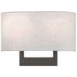 Livex Lighting 2-Light Contemporary Metal & Fabric Wall Sconce in Bronze