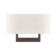Livex Lighting 3-Light Contemporary Metal & Fabric Wall Sconce in Bronze