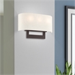 Livex Lighting 3-Light Contemporary Metal & Fabric Wall Sconce in Bronze