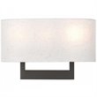 Livex Lighting 3-Light Contemporary Metal & Fabric Wall Sconce in Bronze