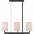 Livex Lighting Hayworth 3 Light Linear Chandelier in Bronze