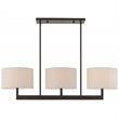 Livex Lighting Hayworth 3 Light Linear Chandelier in Bronze